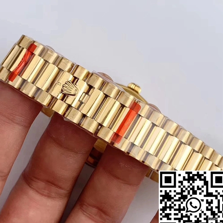 M128238 Rolex EW Scale Factory Day-Date Roman Time Dial White 0117